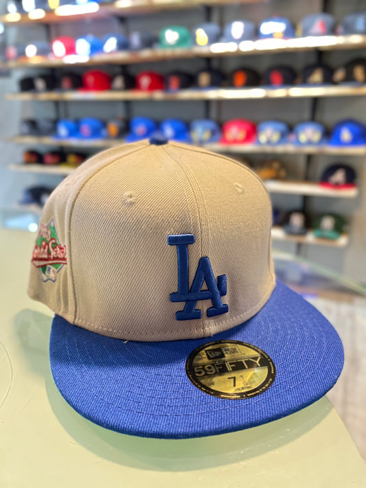 Men's Los Angeles Dodgers 1988 World Series Cream/Royal New Era Retro 59FIFTY Fitted Hat