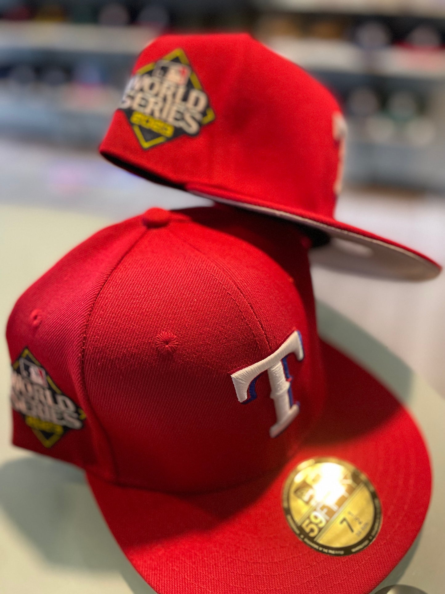 Men's Texas Rangers New Era 2023 World Series Champions 59FIFTY Fitted Hat - Red