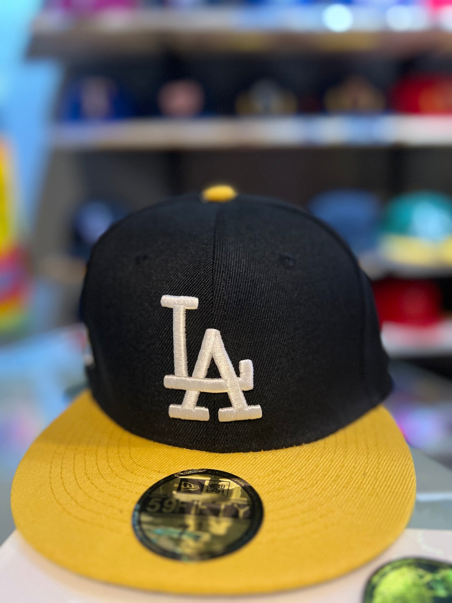 New Era Los Angeles Dodgers Chartreuse Visor 2023 59FIFTY Fitted Hat