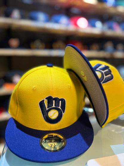 Milwaukee Brewers COOPERPACK Gold-Royal Fitted Hat by New Era